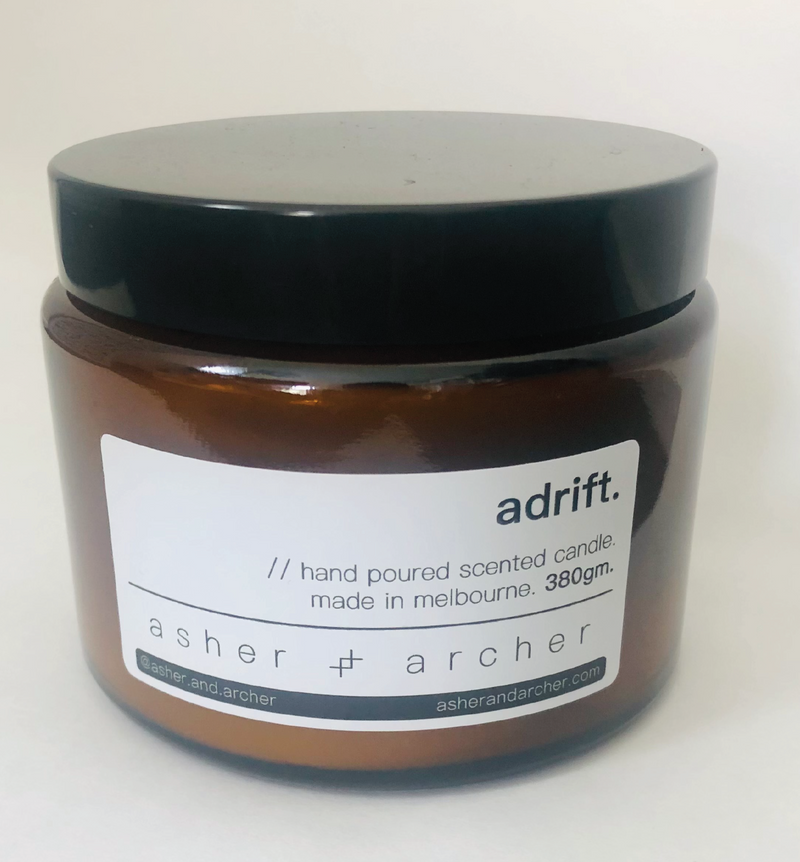 Z) ADRIFT - Hand poured scented candle 380gm